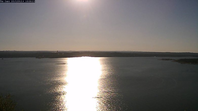 Lake Travis webcam, September 14, 2015 5:15 PM CT