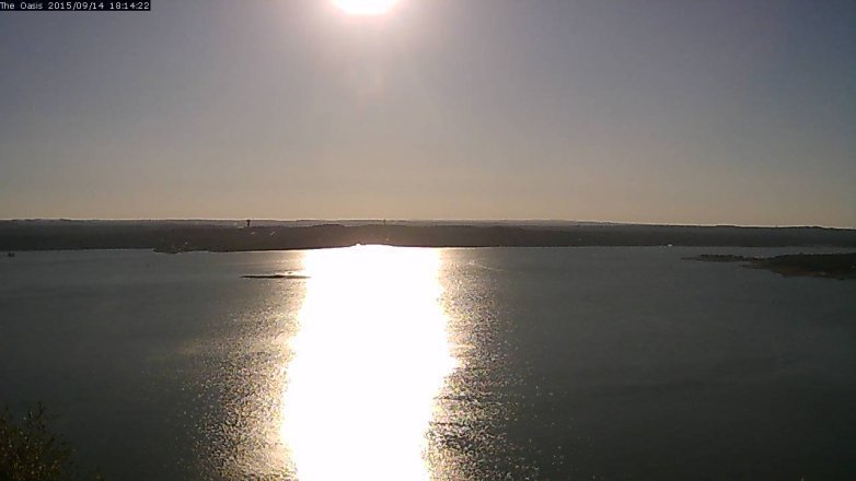 Lake Travis webcam, September 14, 2015 5:20 PM CT
