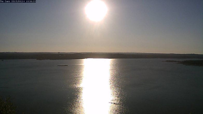 Lake Travis webcam, September 14, 2015 5:40 PM CT