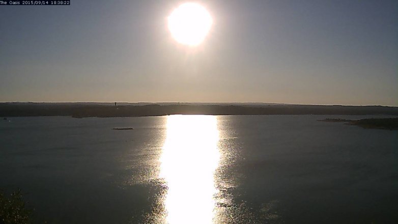 Lake Travis webcam, September 14, 2015 5:45 PM CT