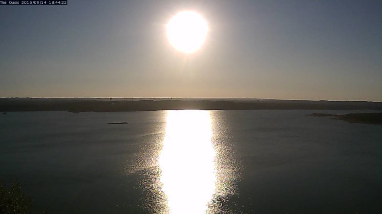 Lake Travis webcam, September 14, 2015 5:50 PM CT