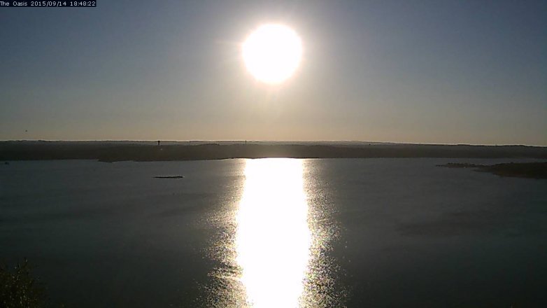 Lake Travis webcam, September 14, 2015 5:55 PM CT