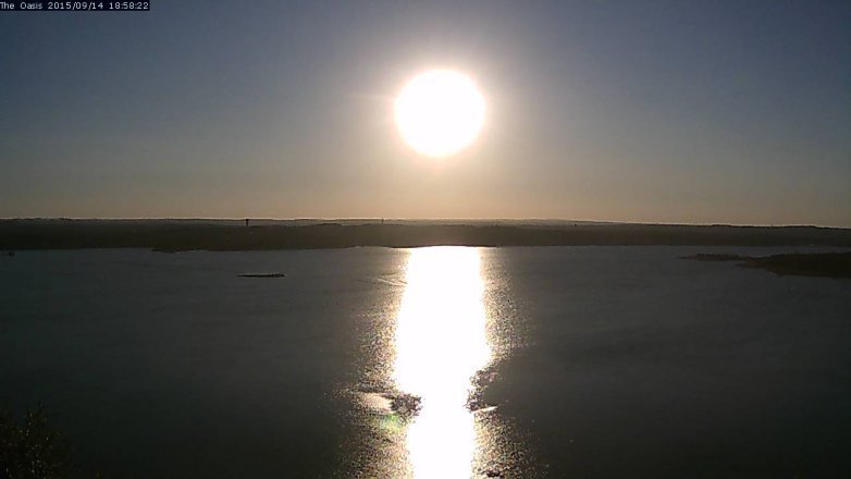 Lake Travis webcam, September 14, 2015 6:05 PM CT