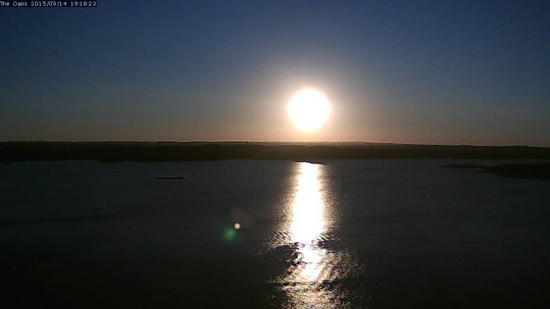 Lake Travis webcam, September 14, 2015 6:25 PM CT