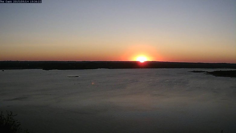 Lake Travis webcam, September 14, 2015 6:45 PM CT