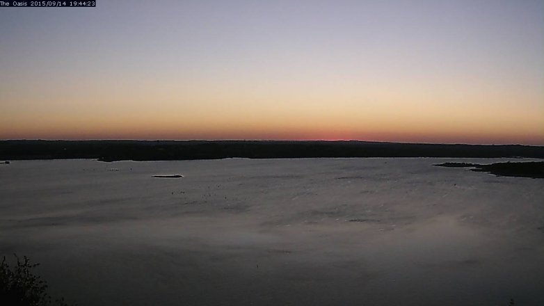 Lake Travis webcam, September 14, 2015 6:50 PM CT