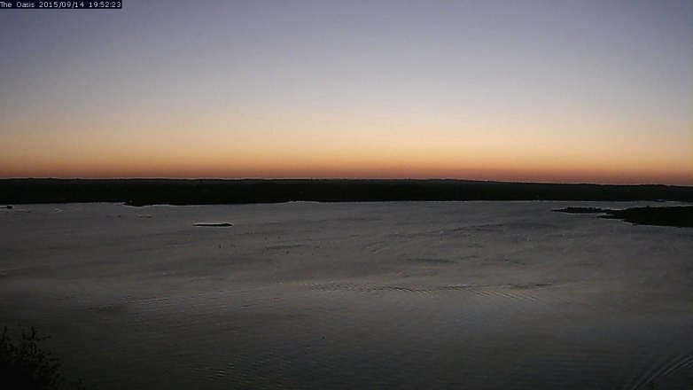Lake Travis webcam, September 14, 2015 7:00 PM CT