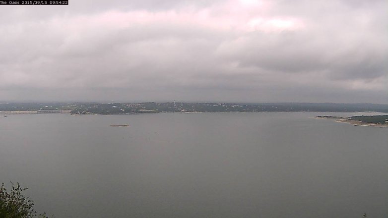 Lake Travis webcam, September 15, 2015 9:00 AM CT