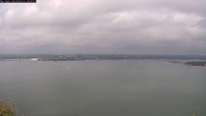 Lake Travis webcam, September 15, 2015 9:05 AM CT