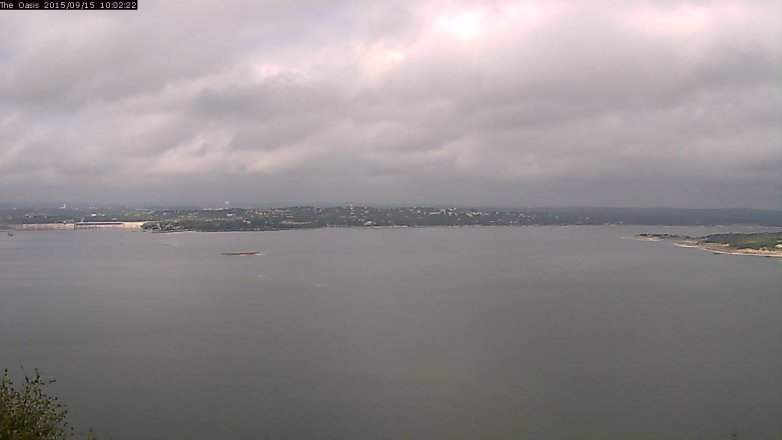Lake Travis webcam, September 15, 2015 9:10 AM CT