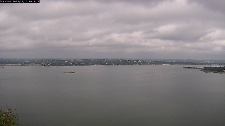 Lake Travis webcam, September 15, 2015 9:20 AM CT