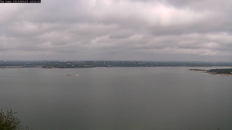 Lake Travis webcam, September 15, 2015 9:30 AM CT