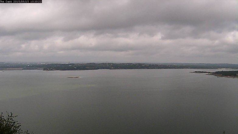 Lake Travis webcam, September 15, 2015 9:35 AM CT