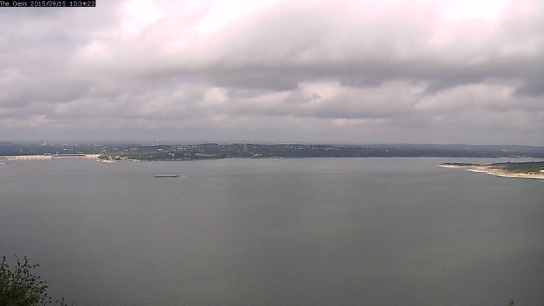 Lake Travis webcam, September 15, 2015 9:40 AM CT