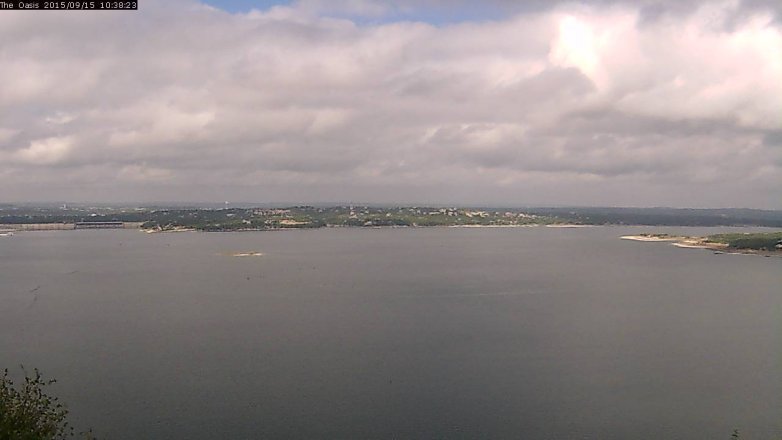 Lake Travis webcam, September 15, 2015 9:45 AM CT