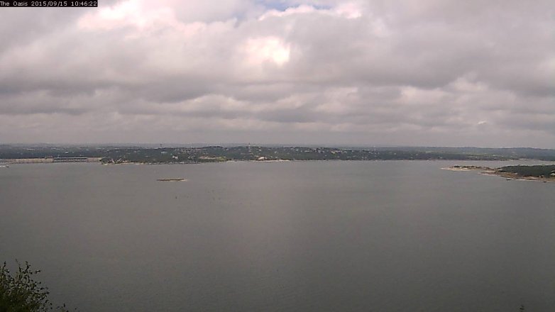 Lake Travis webcam, September 15, 2015 9:50 AM CT