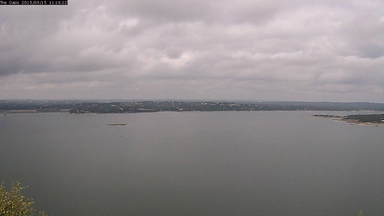 Lake Travis webcam, September 15, 2015 10:25 AM CT