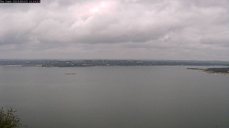 Lake Travis webcam, September 15, 2015 10:30 AM CT