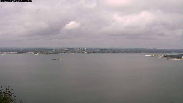 Lake Travis webcam, September 15, 2015 10:35 AM CT