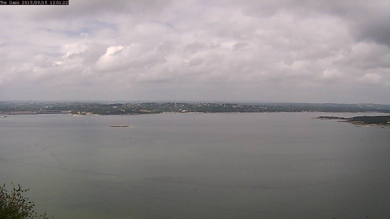 Lake Travis webcam, September 15, 2015 11:05 AM CT