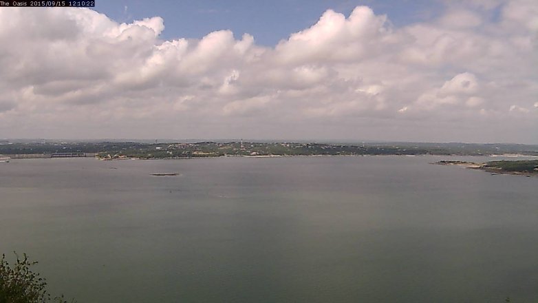 Lake Travis webcam, September 15, 2015 11:15 AM CT