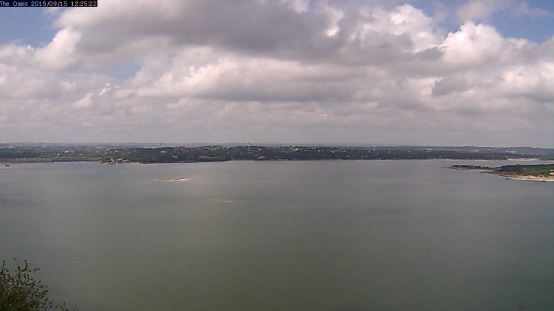 Lake Travis webcam, September 15, 2015 11:30 AM CT