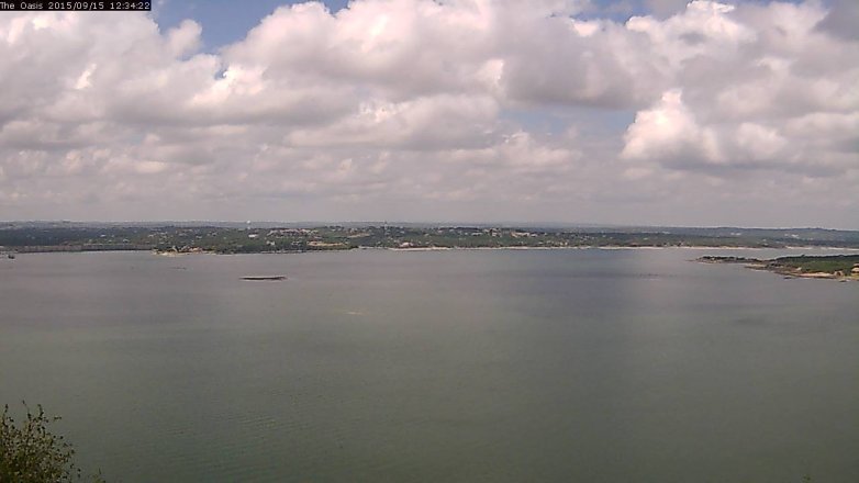 Lake Travis webcam, September 15, 2015 11:40 AM CT