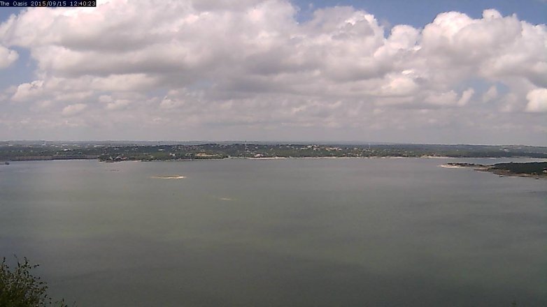 Lake Travis webcam, September 15, 2015 11:45 AM CT