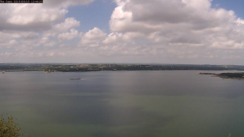 Lake Travis webcam, September 15, 2015 11:50 AM CT