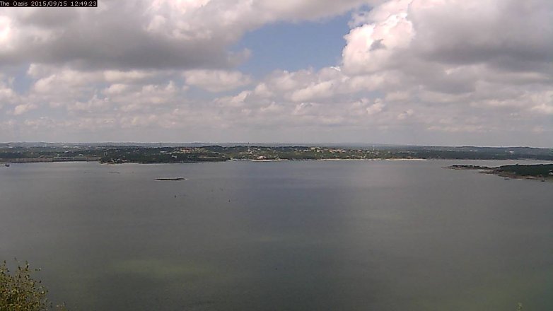 Lake Travis webcam, September 15, 2015 11:55 AM CT