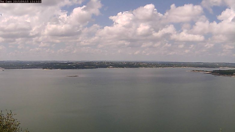Lake Travis webcam, September 15, 2015 12:20 PM CT