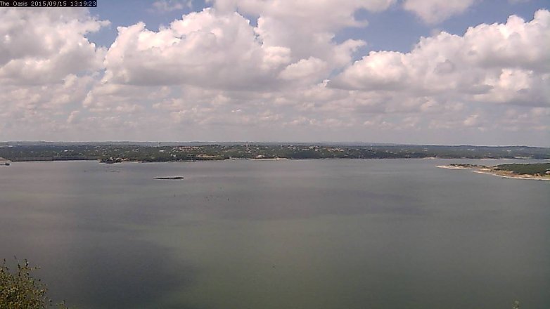 Lake Travis webcam, September 15, 2015 12:25 PM CT