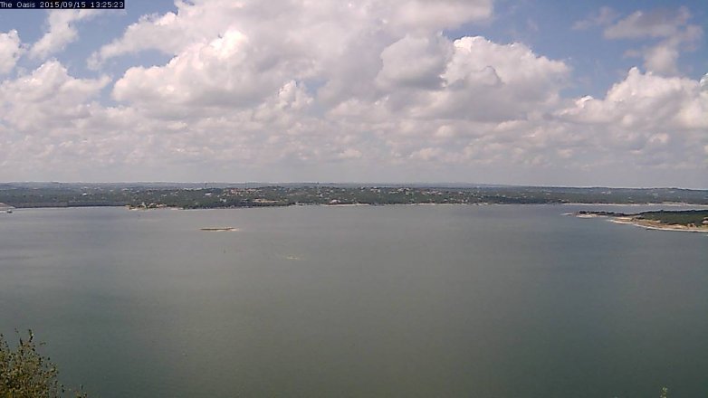Lake Travis webcam, September 15, 2015 12:30 PM CT