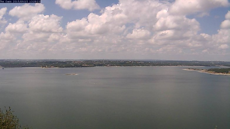 Lake Travis webcam, September 15, 2015 12:35 PM CT