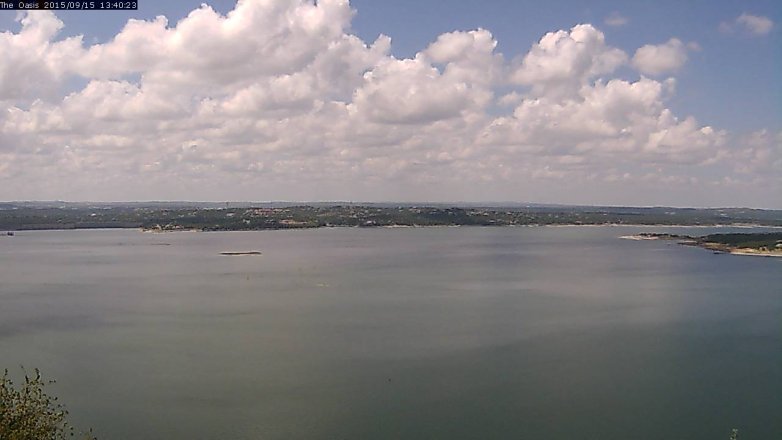 Lake Travis webcam, September 15, 2015 12:45 PM CT