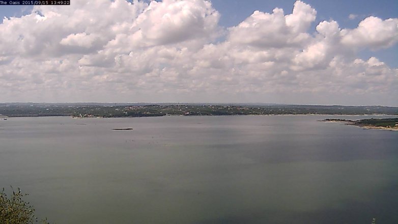 Lake Travis webcam, September 15, 2015 12:55 PM CT