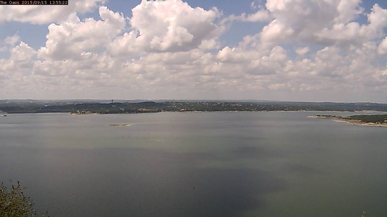 Lake Travis webcam, September 15, 2015 1:00 PM CT