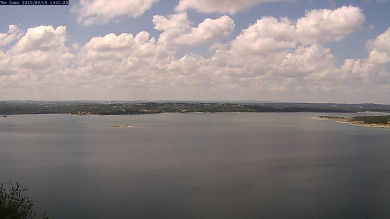 Lake Travis webcam, September 15, 2015 1:05 PM CT