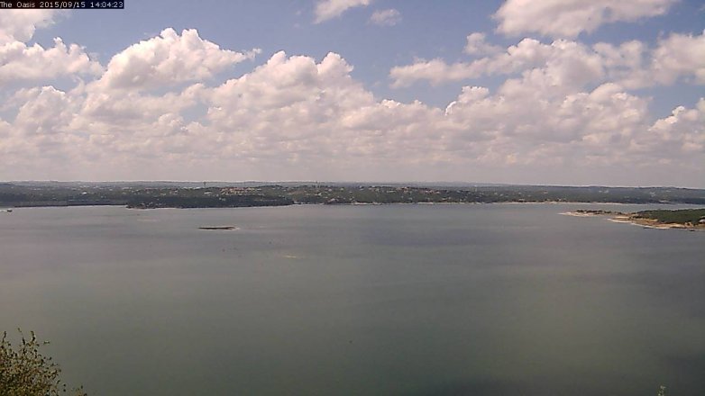 Lake Travis webcam, September 15, 2015 1:10 PM CT