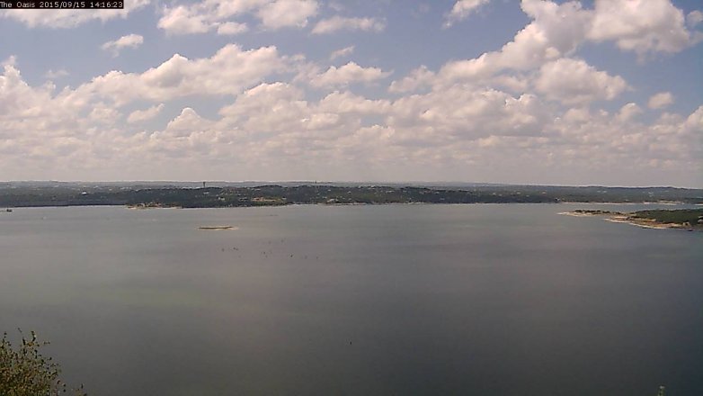 Lake Travis webcam, September 15, 2015 1:20 PM CT