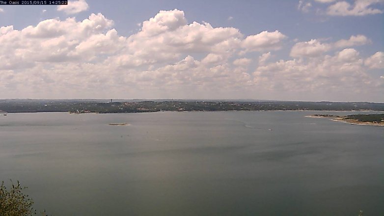 Lake Travis webcam, September 15, 2015 1:30 PM CT