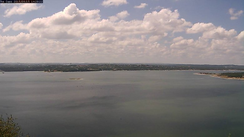 Lake Travis webcam, September 15, 2015 1:35 PM CT