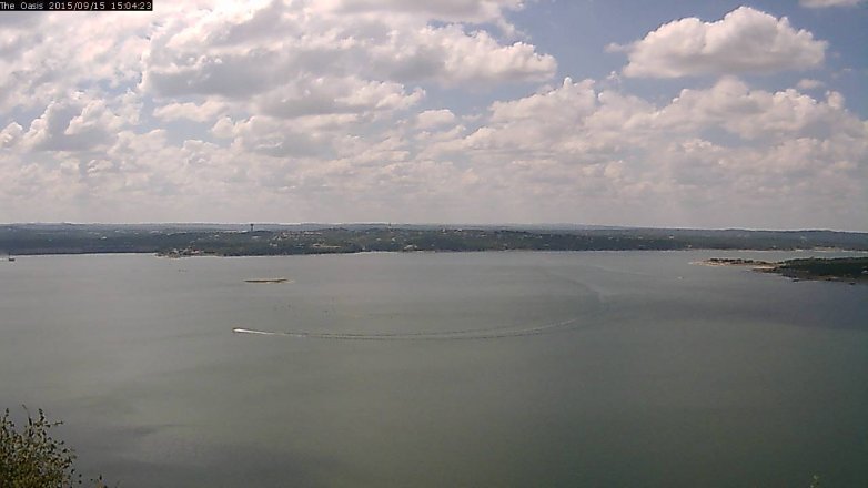 Lake Travis webcam, September 15, 2015 2:10 PM CT