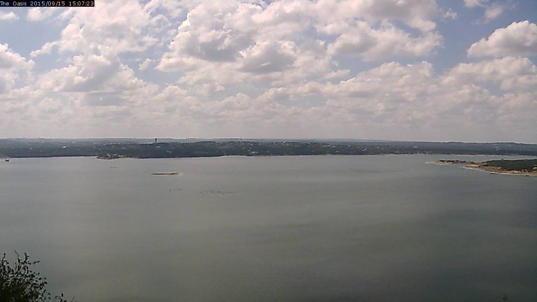 Lake Travis webcam, September 15, 2015 2:15 PM CT