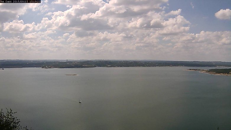 Lake Travis webcam, September 15, 2015 2:25 PM CT