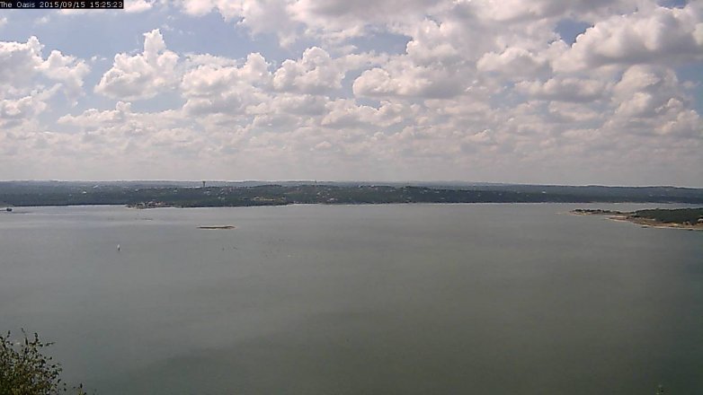 Lake Travis webcam, September 15, 2015 2:30 PM CT