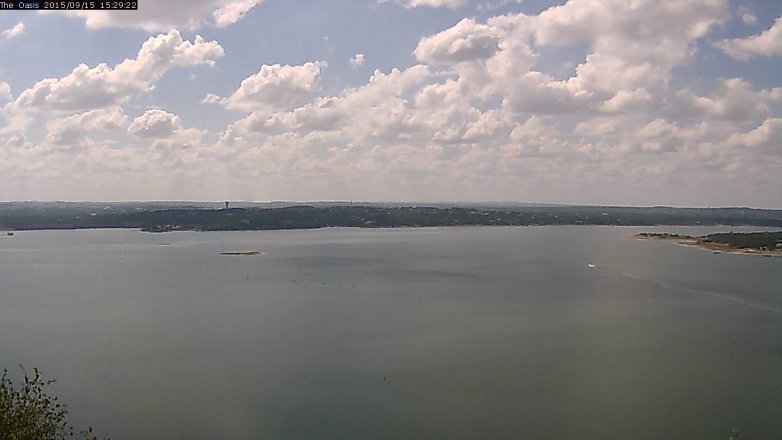 Lake Travis webcam, September 15, 2015 2:35 PM CT