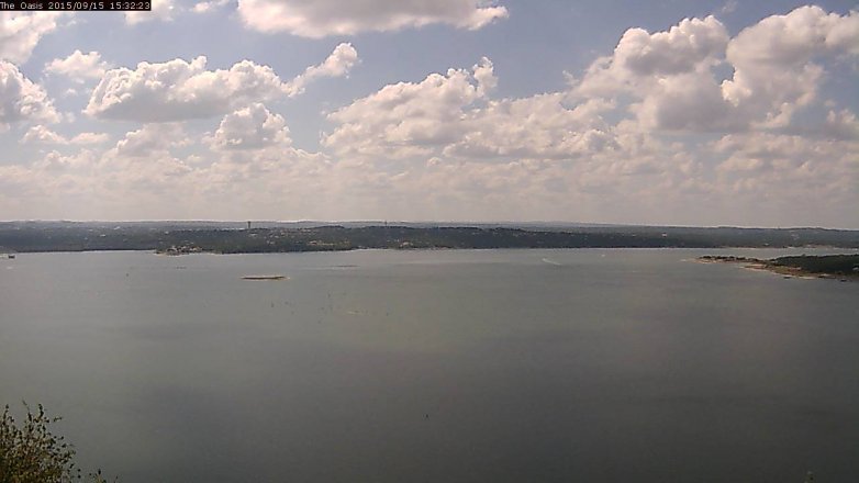 Lake Travis webcam, September 15, 2015 2:40 PM CT