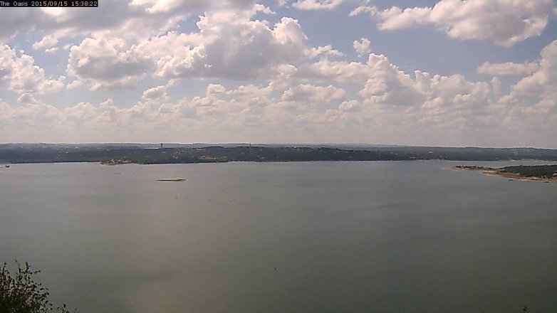 Lake Travis webcam, September 15, 2015 2:45 PM CT