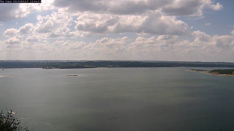 Lake Travis webcam, September 15, 2015 2:50 PM CT